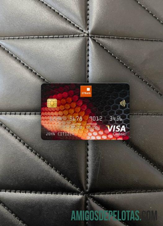 Nigéria GTBank Visa Classic Card Photolook Front exemplo real